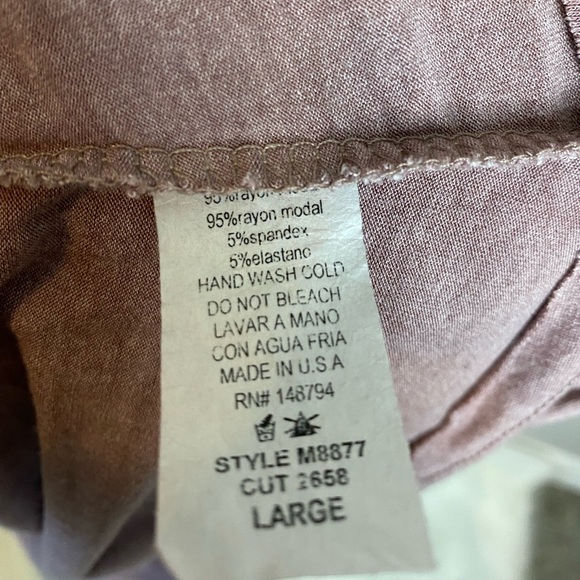 Boutique x Royal & Reese Front Tie Sleeveless Tank Blouse Buttery Soft Mauve LG - Picture 6 of 8